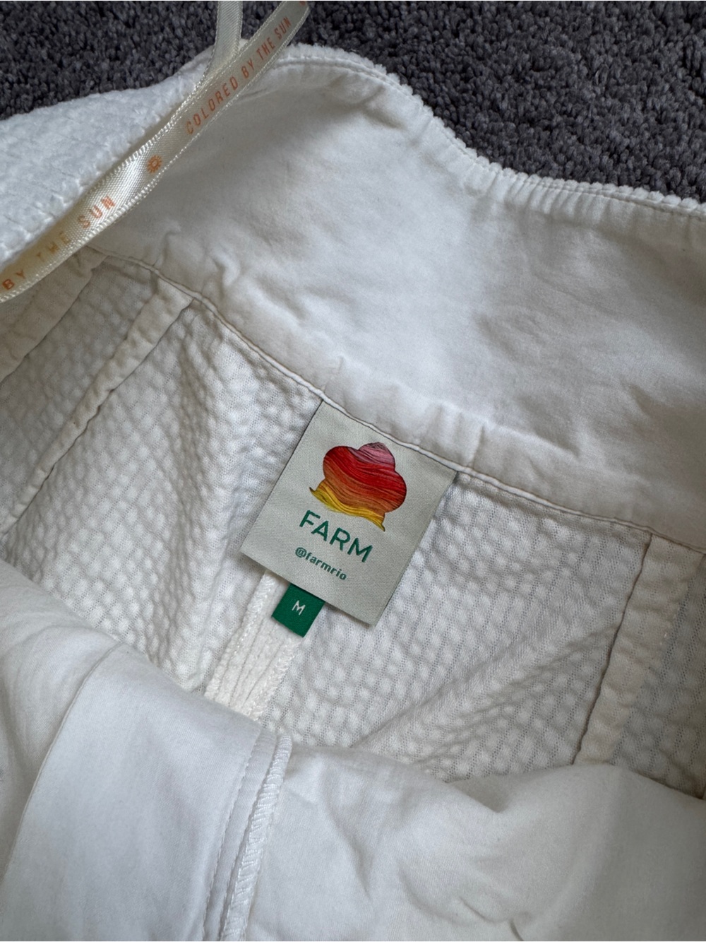 NWOT Farm Rio Women's Cream Curduroy Wide-Leg Pants - Picture 6 of 12